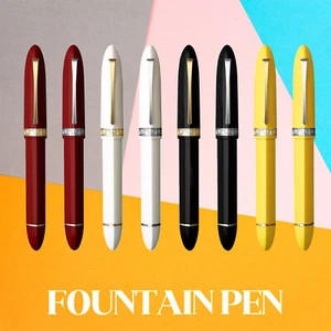Majohn V60 Triangular Piston Fountain Pen EF/F Nib Resin Writing Gift Pen BlacvR - Picture 1 of 9