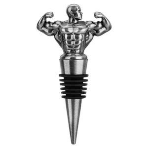 Metal Bottle Stopper Muscular Man Shape Wine Stoppers Home Party Club Accessory - Picture 1 of 13