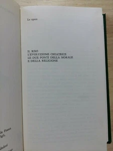 Henri Bergson - LE OPERE - collana Scrittori del Mondo : i Nobel / 1971 - Foto 1 di 2