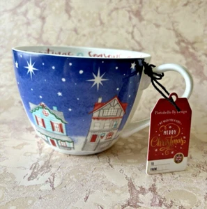 Portobello By Design Seasons Greetings "Houses" Coffee Tea Mug NEW! - Picture 1 of 8