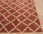 Isabela Terracotta Modern Moroccan style Hand-Tufted 100% Wool Area Rug Carpet