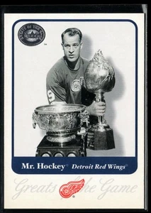 2001-02 Fleer Greats of the Game #1 Gordie Howe - Picture 1 of 2