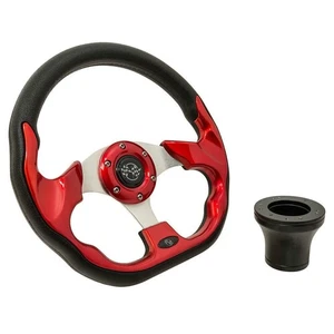 Volante de carro de golf GTW rojo Racer de 12,5 pulgadas para Club Car DS (1982-arriba) - Imagen 1 de 3