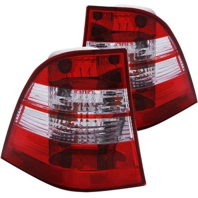 Conjunto de luces traseras de lente cromadas rojas/claras para Mercedes-Benz ML320 1998-2003 Foto 1 de 2