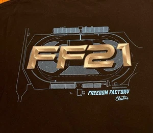 T-shirt grafica FF21 Freedom Factory Cleetus McFarland Racing nera blu taglia 3XL - Foto 1 di 9
