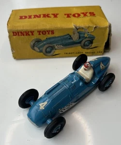 COCHE DE CARRERAS DINKY TALBOT LAGO T26C 23K AZUL CON BUJES DE METAL AZUL DE COLECCIÓN 1953-54 - Imagen 1 de 24