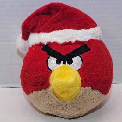 Angry Birds Seasons Santa Clause Hat Red Plush 6" Christmas 2011 Commonwealth - Image 1 of 4