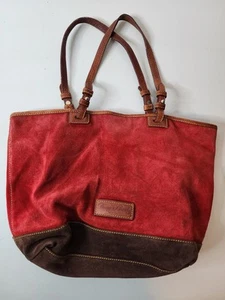 Bolso de Mano DOONEY AND BOURKE Rojo Y Chocolate Marrón Gamuza Cierre Magnético - Imagen 1 de 12