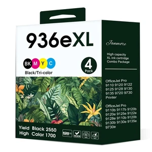 936e 936XL Ink Cartridge Compatible for HP 936 Ink Cartridges Combo Pack for ... - Picture 1 of 7