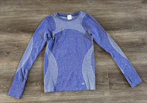 Gap Fit Motion Blue Athletic Long Sleeve Seamless Women's Shirt Size Small - Picture 1 of 2