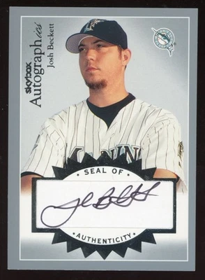 Josh Beckett 2004 Fleer Auto Skybox #A-MM Serial #d 55/100 Miami Marlins - Image 1 of 2
