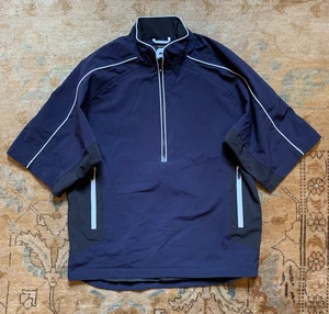 Footjoy Dryjoys Tour Collection 1/2 Zip S Sleeve Windbreaker Golf Jacket Mens M - Picture 1 of 16