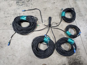 LEX Evergrip LCP19 19-PIN 6-Circuit 20A PowerCON Staggered Breakout Cable 200' - Picture 1 of 7