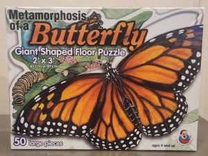 Rare Metamorphosis Of A Butterfly 50 Piece Puzzle Frank Schaffer 1994 *See Desc* - Picture 1 of 22