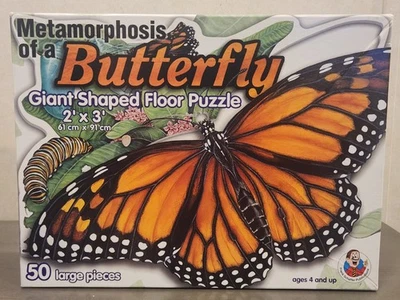 Rare Metamorphosis Of A Butterfly 50 Piece Puzzle Frank Schaffer 1994 *See Desc* - Image 1 of 4