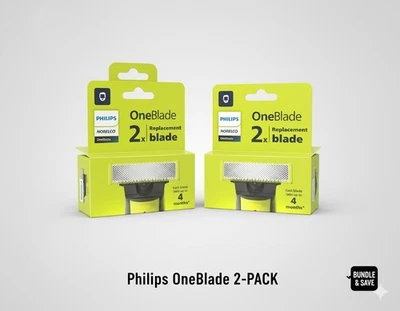 Paquete de 2 - Philips Norelco OneBlade cuchillas de repuesto para afeitar 2x Foto 1 de 3