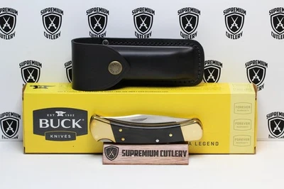 2021 БАК 110 СКЛАДНОЙ ОХОТНИК ЧЕРНОЕ ДЕРЕВО США С НОЖНАМИ И КОРОБКОЙ - Изображение 1 из 4