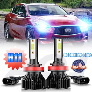 For INFINITI QX30 2017-2019 2pc LED Headlight High/Low Lights 8000K blue Bulbs - Picture 1 of 11