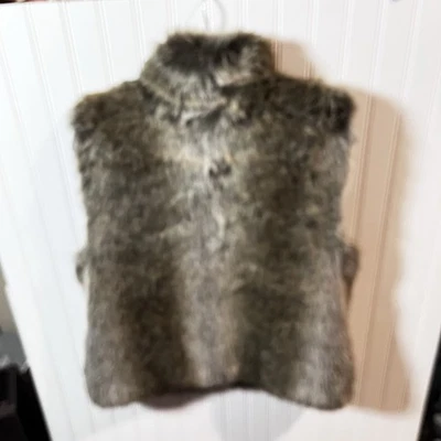 Chaleco reversible de piel sintética y PVC/poliéster Blassport para mujer bolsillos marrón mediano Foto 1 de 4