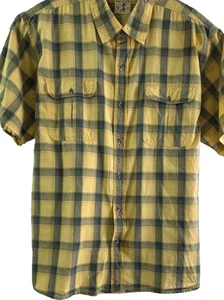 Redhead 2XL Short Sleeve Plaid Yellow Plaid,Point Collar, Casual Shirt DBPockets - Picture 1 of 7