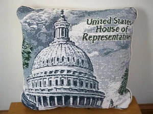 United States House of Representatives Tapestry Embroidered Throw Pillow 14x15 - Picture 1 of 4