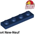 Lego 4x Plaque Plate 1x4 4x1 bleu fonc/dark blue 3710 NEUF