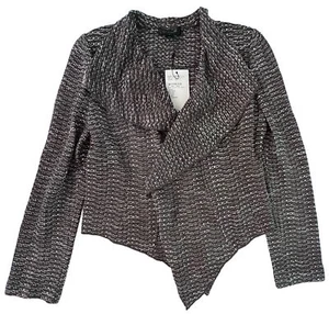 St. John Women's Jacket Size 12 Green White Open Front Knit Tweed Business NWT - Picture 1 of 13