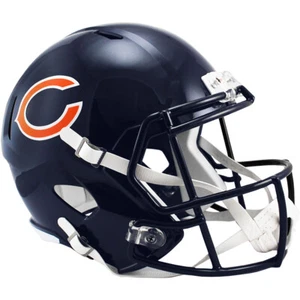 Casco de fútbol americano réplica tamaño completo Chicago Bears Riddell Speed - Imagen 1 de 4
