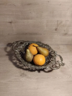 Ancien vide poche/ Corbeille en laiton ajouré, art populaire, French antiquity - Photo 1/4