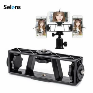 Soporte con clip para teléfono móvil Selens de 3 posiciones para maquillaje selfie en vivo Vlog - Imagen 1 de 8