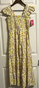 By&By Girls Sleeveless A-Line Floral Yellow Dress Girls Size 16 - Picture 1 of 9