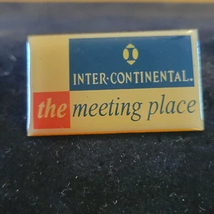 Distintivo Pubblicità Intercontinental The Meeting Place Hotel Cappello Bavero Gilet Spilla - Foto 1 di 3