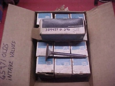 NOS GM 65-72 OLDS 442 CUTLASS F85 98 DELTA 88 350 400 425 455 ENG. INTAKE VALVES - Image 1 of 4