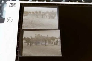 zwei tolle alte Negative - Heu-Ernte mit Pferdegespann - Picture 1 of 3