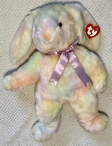 beanie babies rainbow bunny 21” Rabbit New Tag Stuffed Animal Fuzzy Soft Rare