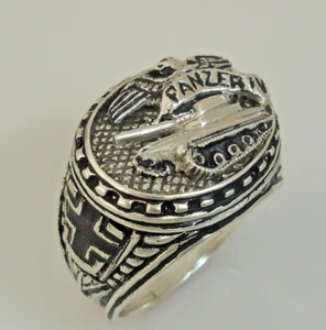 Panzer IV Tank  Sterling Silver signet ring - Picture 1 of 4