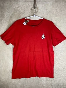 VOLCOM Casual T-Shirts Top Size M Womens Red Logo Short Sleeve - Picture 1 of 10