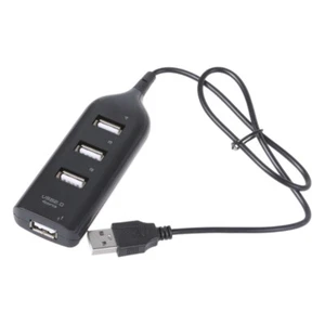 USB 2.0 Hub 4 Ports High Speed USB Splitter Adapter for Laptop Mouse Keyboards - Picture 1 of 8