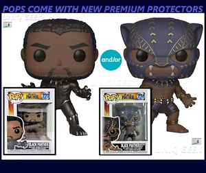 FUNKO POP BLACK PANTHER #273 or BLACK PANTHER WARRIOR FALLS #274 w PROTECTORS - Picture 1 of 18