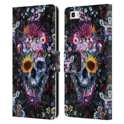 OFFICIAL RIZA PEKER SKULLS 9 LEATHER BOOK WALLET CASE COVER FOR HUAWEI PHONES 2 - Image 1 of 4