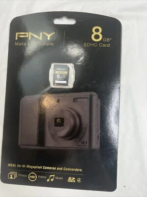 New PNY PREMIUM 8GB SDHC Card Class 4 Flash Memory Card 2hr HDVideo P-SDHC8G4-EF - Image 1 of 2