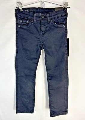 Jeans True Religion juvenil masculino preto Geno relaxado slim stretch jeans tamanho 5 - Imagem 1 de 4