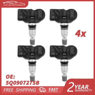 4X TPMS Tyre Pressure Sensors For Volkswagen VW Golf Crafter Tiguan Amarok - Image 1 of 4