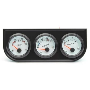 Triple 3 en 1 KiT 52mm manómetro de aceite/Indicador de Voltaje/Medidor de Temp - Imagen 1 de 6