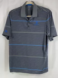adidas Climacool Ritz Carlton Members Club Gray Blue Striped Golf Polo Shirt XL - Picture 1 of 9