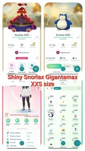 Pokemon Brillante Gigantamax Snorlax - Tamaño XXS (Tr.a.d.e o P.T.C 1m Polvo de Estrellas) - Imagen 1 de 1