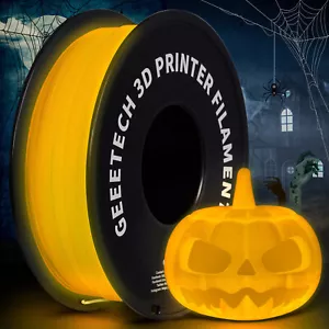 GEEETECH Filamento luminoso per stampante 3D PLA 1 kg 1,75 mm giallo brillante al buio PLA - Foto 1 di 10