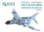 Quinta Studios 1/48 F-4E W/Dmas Meng 3D Printed Colored Interior Detail S48371