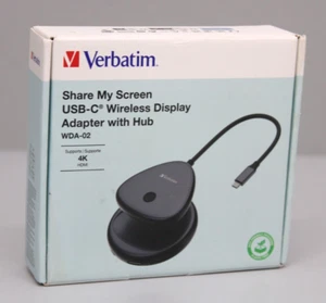 Verbatim Share My Screen USB-C Wireless Display Adapter 4K HDMI mit Hub WDA-02 - Bild 1 von 5