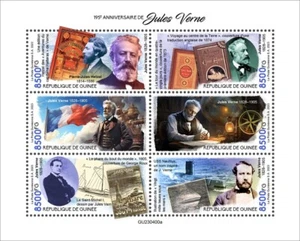 Jules Verne 195th Anniversary MNH Stamps 2023 Guinea M/S - Picture 1 of 1